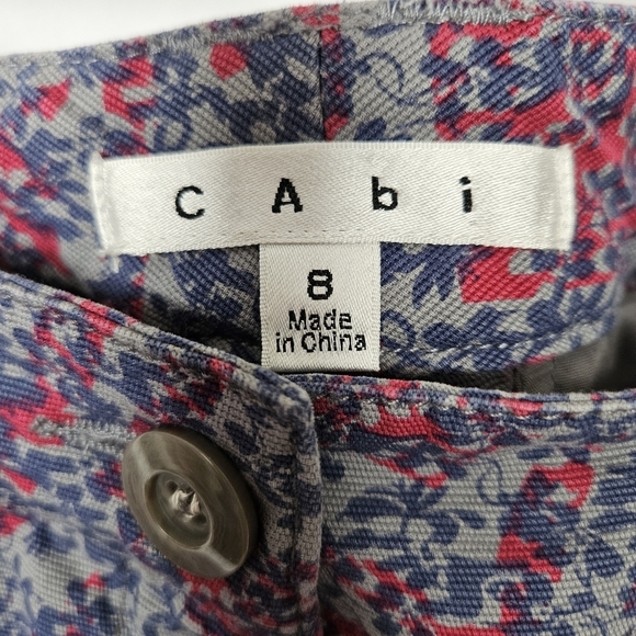 Cabi Women's  Palm Beach Print Women's Ankle Crop Pants Size 8 - Picture 4 of 15